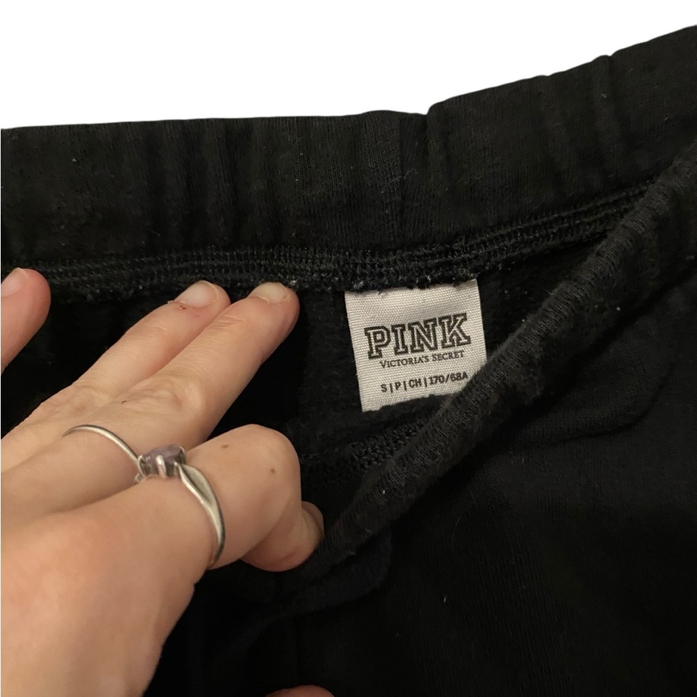 PINK Victoria's Secret Black Sweatpants with Logo - Picture 4 of 6